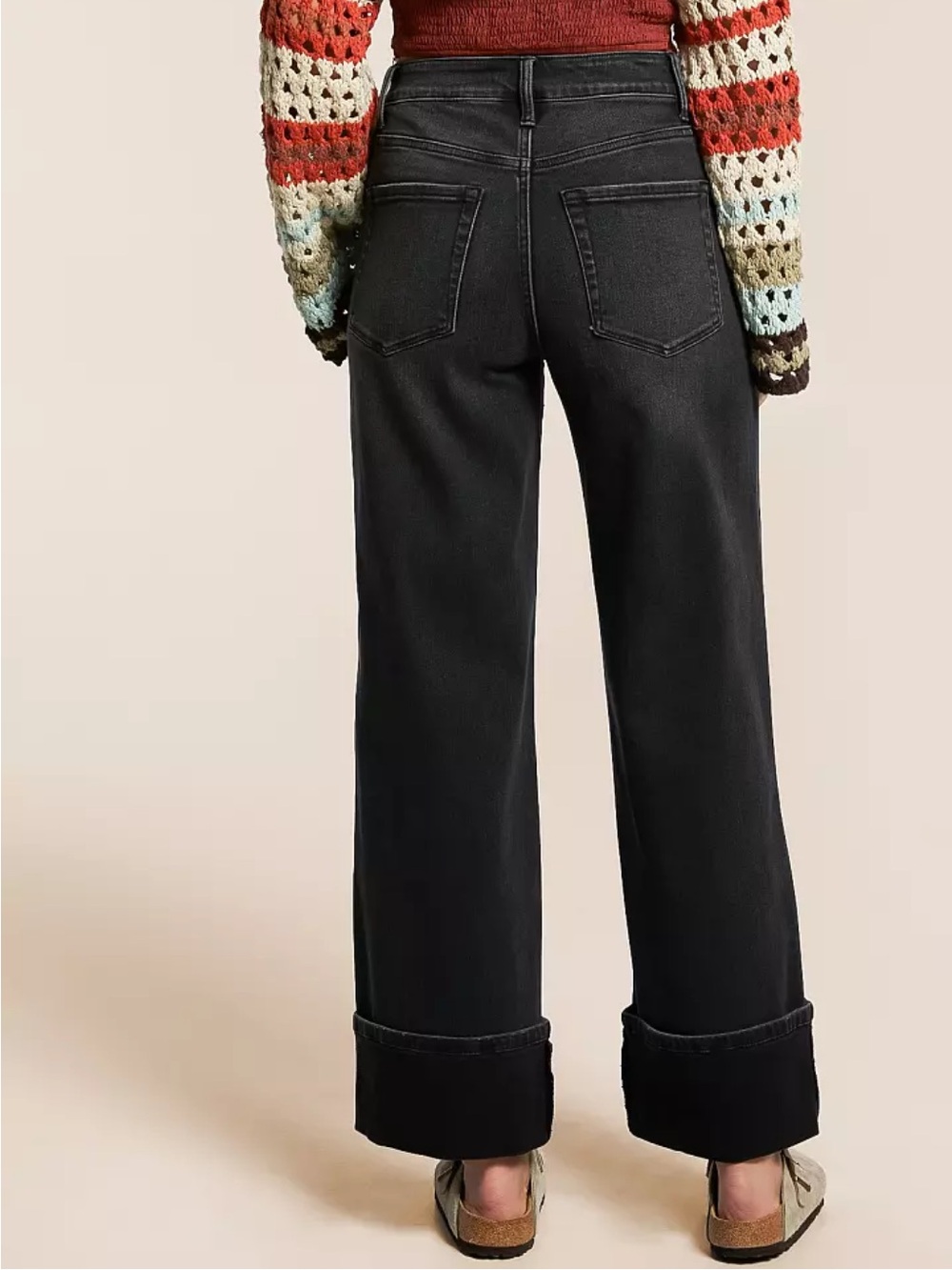 Vervet by Flying Monkey Kris Baggy Wide Leg Jeans Black NWOT Size 28 - Picture 2 of 6